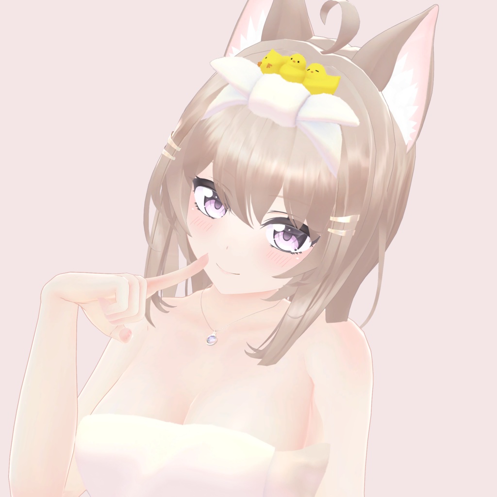 BathTowel_with_hiyoko 複数アバター対応 バスタオル