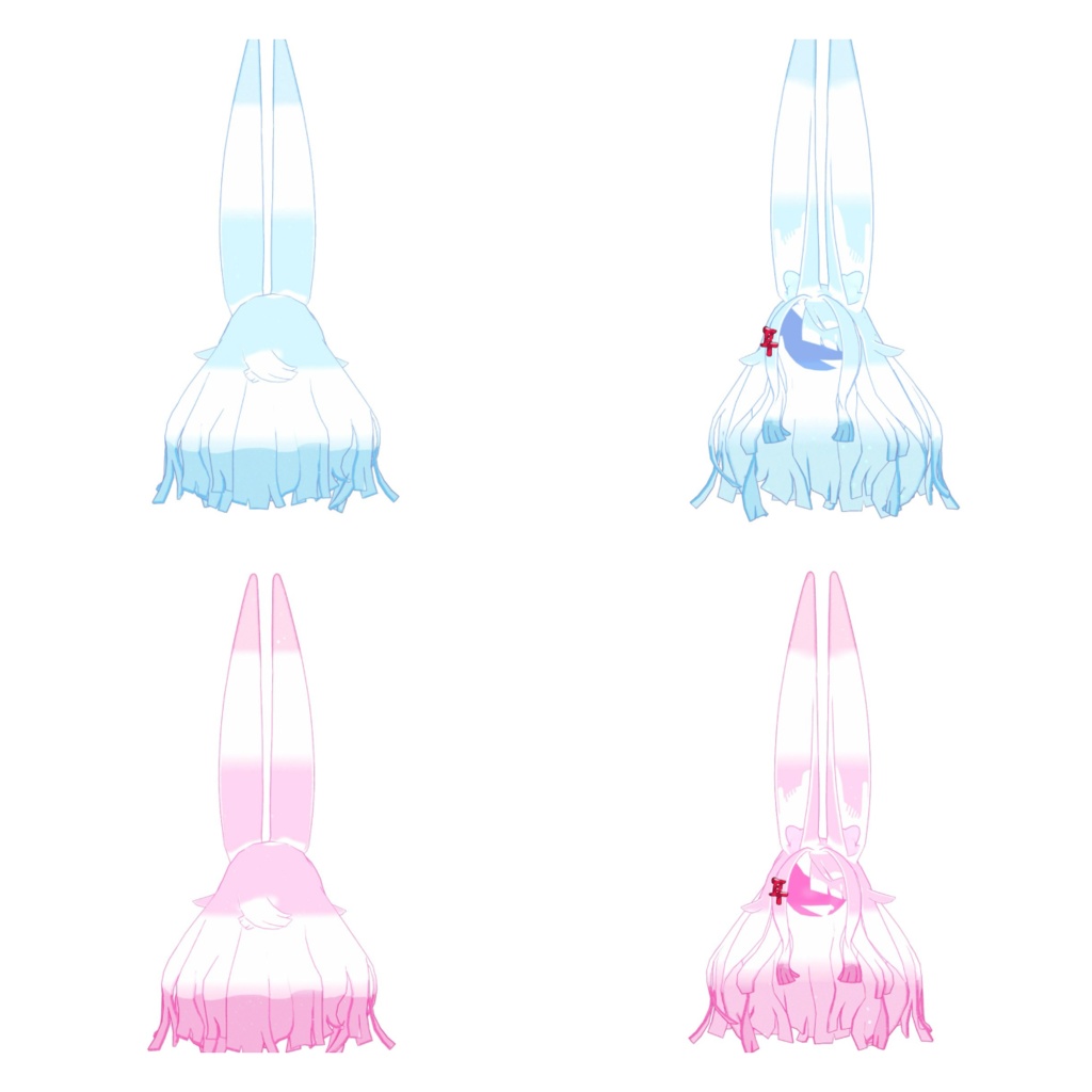 みみのこ ピンクみずいろテクスチャ