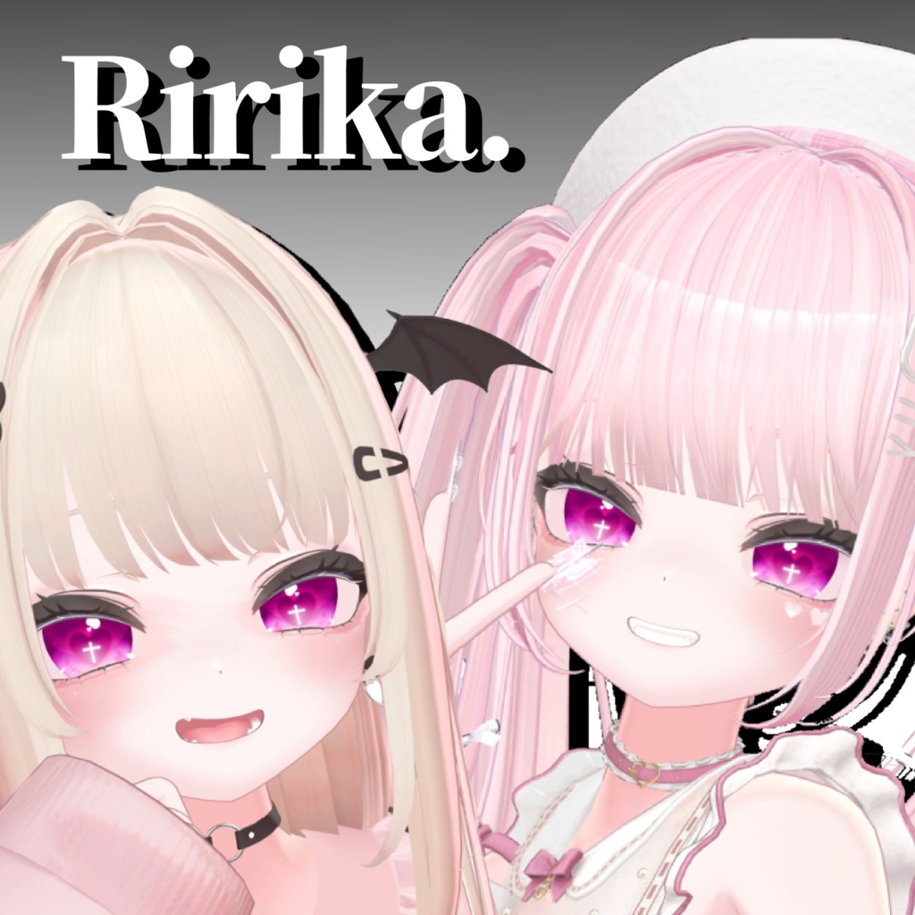 【♡発売記念SALE♡】♡♰やみかわクロスハートアイ♰♡ 5アバター対応