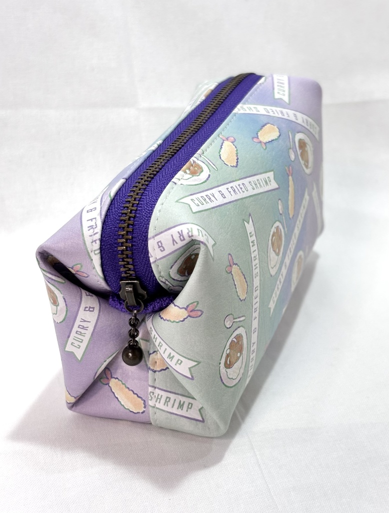カレー&エビフライ柄一総概念ポーチ【再販】