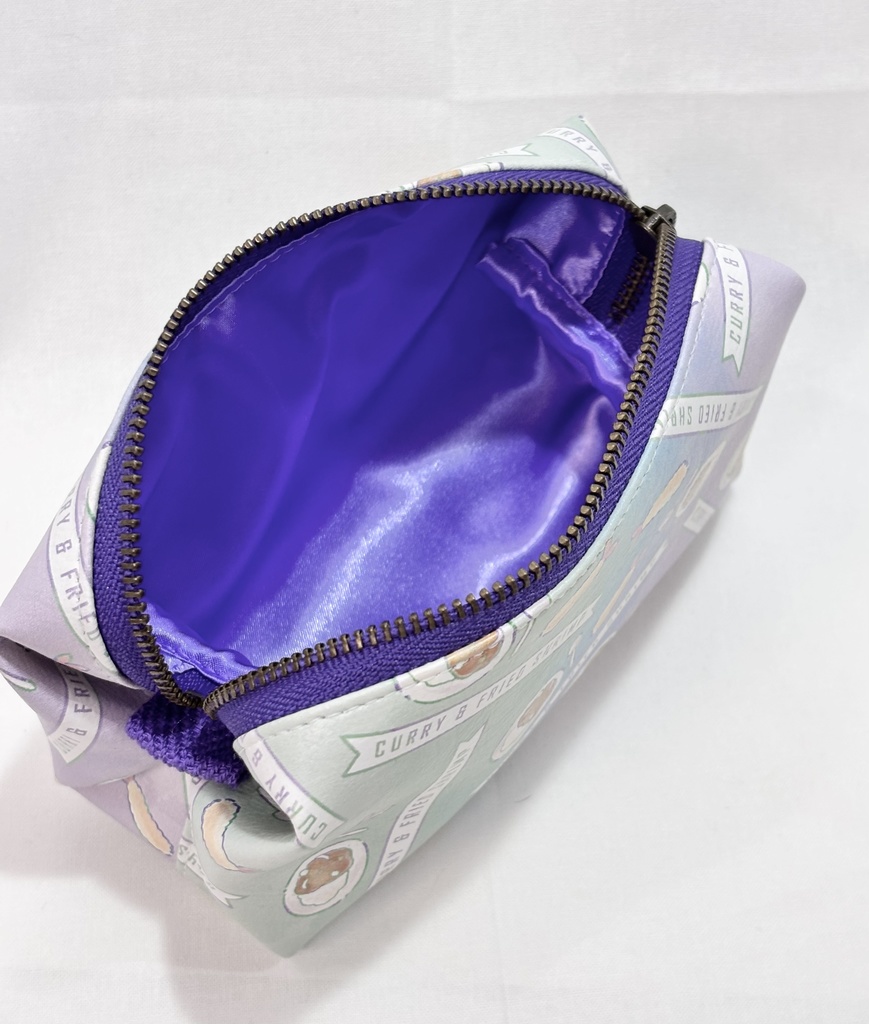 カレー&エビフライ柄一総概念ポーチ【再販】