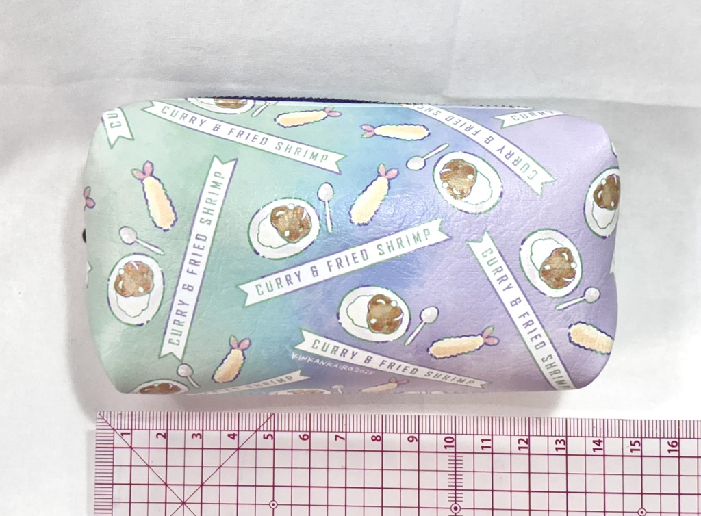 カレー&エビフライ柄一総概念ポーチ【再販】