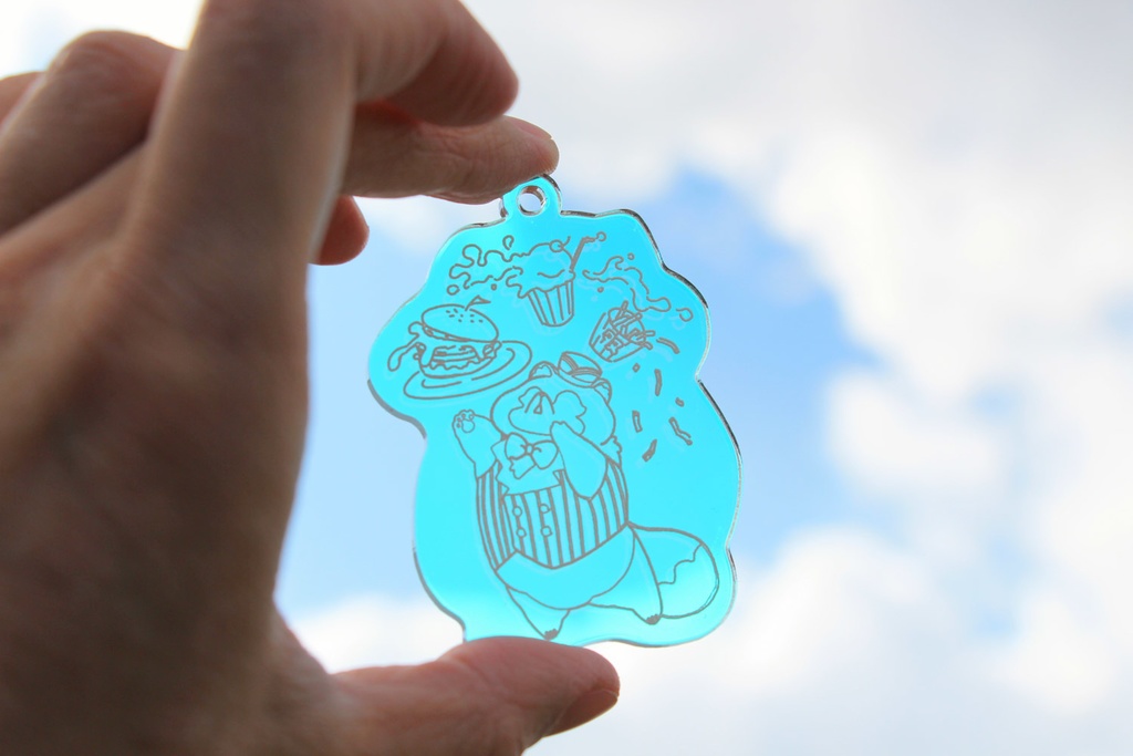 ダイナーたぬきオーロラアクキー