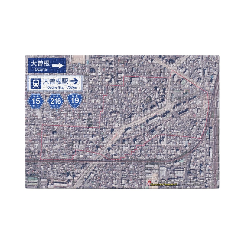 名古屋市にある大曽根・地図パズル