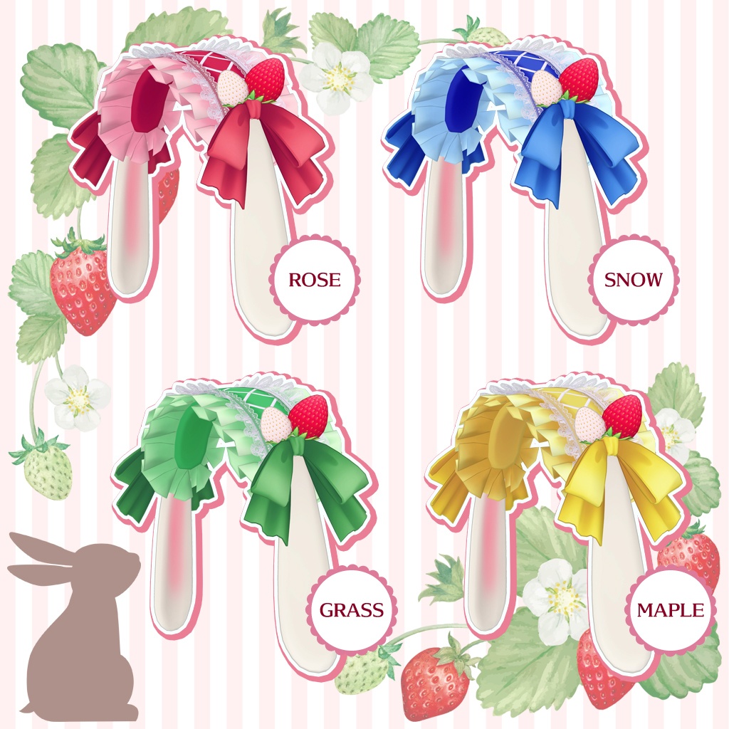 🐰うさ耳ヘッドドレス4色+HW4色🐰