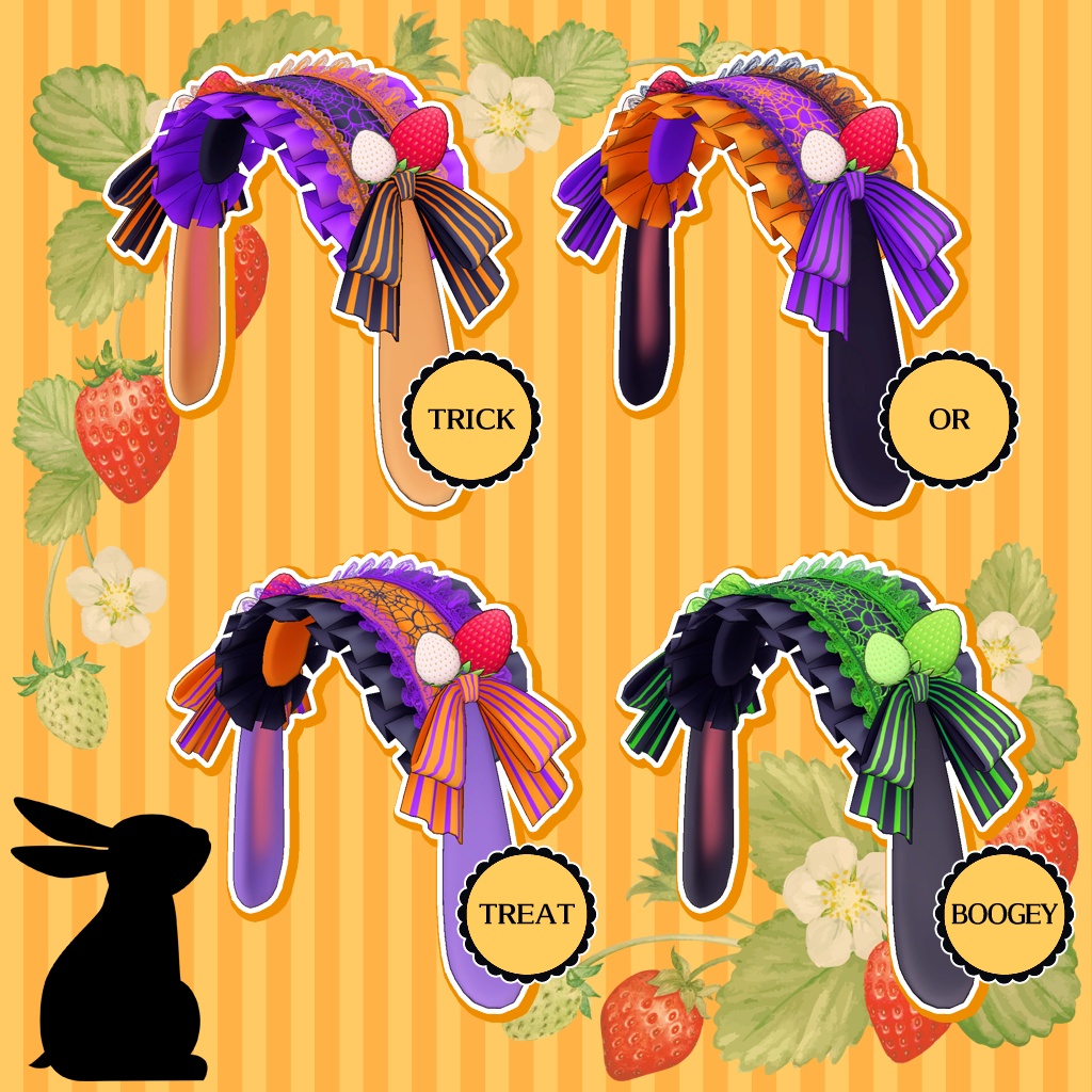 🐰うさ耳ヘッドドレス4色+HW4色🐰