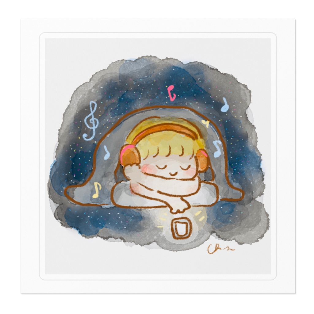 よるのたのしみステッカー