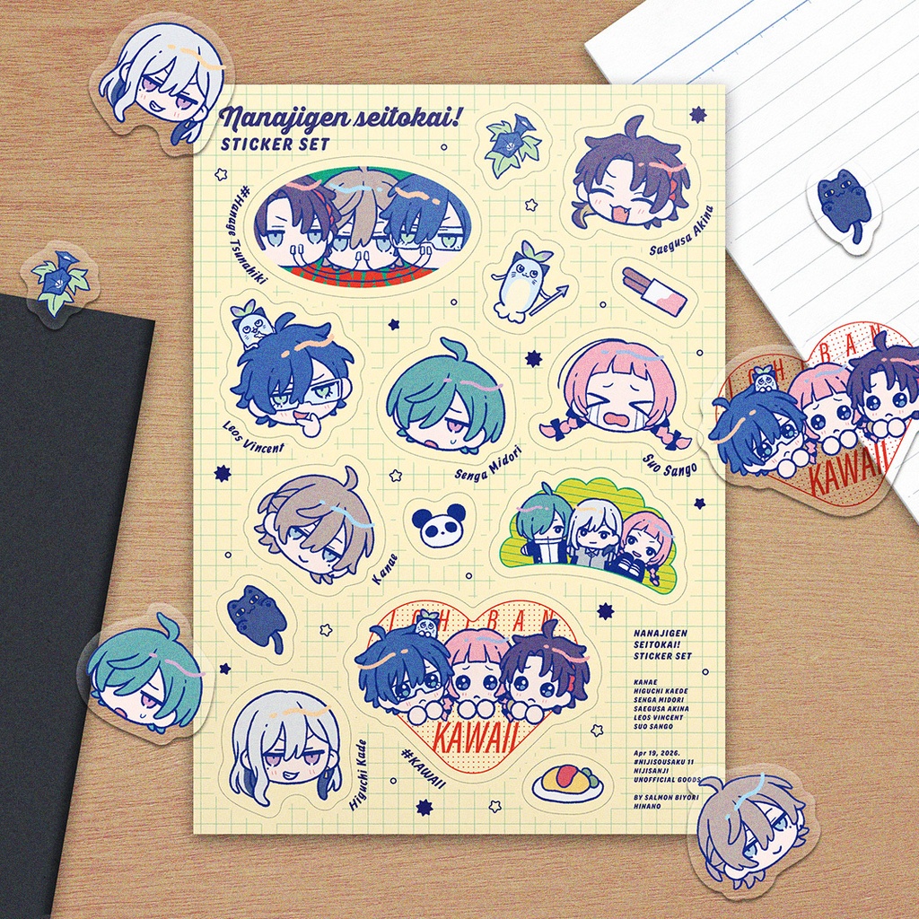 七次元生徒会！クリアステッカーセット