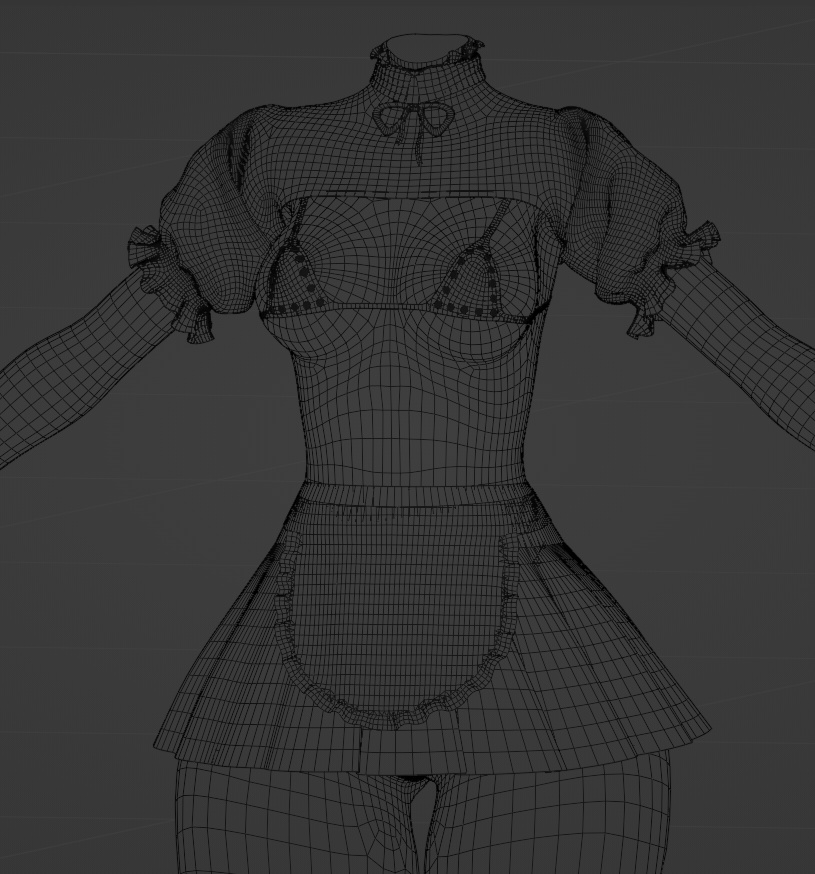 Maid Outfit - 3D Asset - Commercial Use