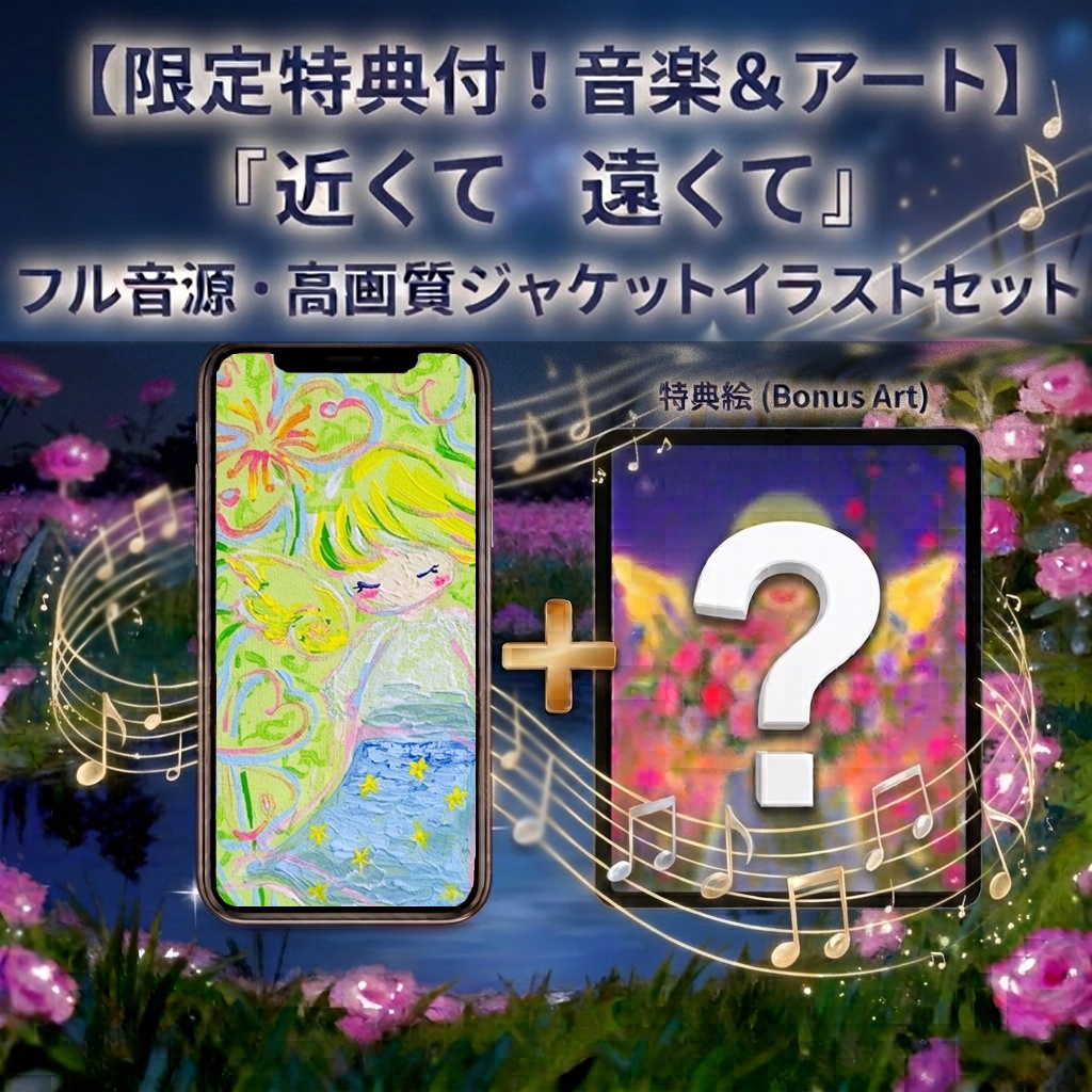 【限定特典イラスト付!音楽&アート】『近くて 遠くて』フル音源・高画質ジャケットイラストセット