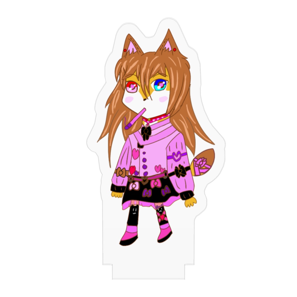 チビメンヘラメスケモキツネ深夜ちゃんのアクリルスタンド