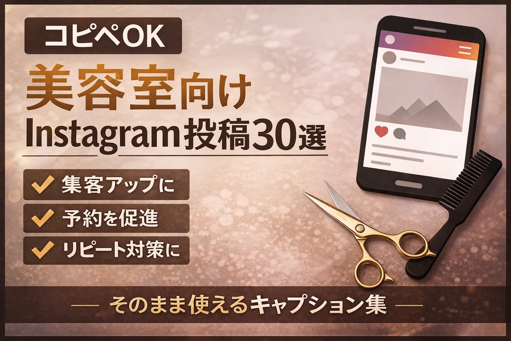 【コピペOK】美容室向け Instagram投稿キャプション30選 （集客・リピート用）