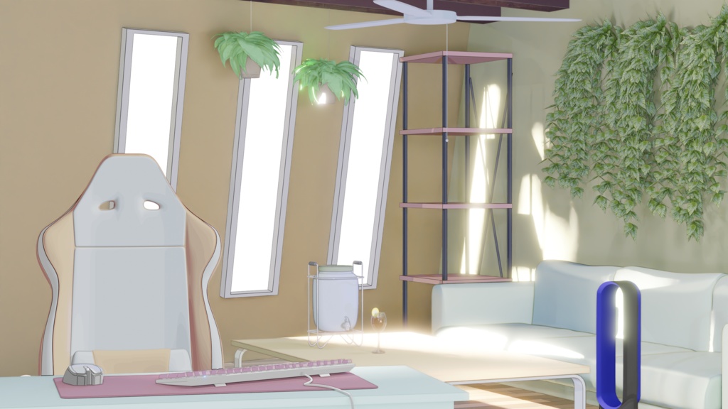 Vtuber用配信背景・配信室カスタマイズ制作