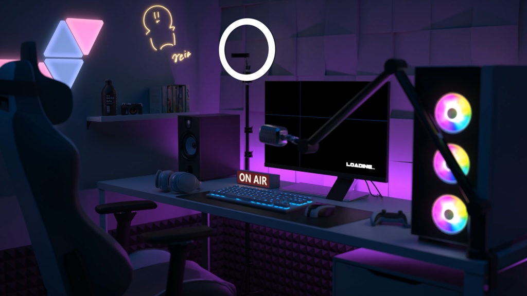 Vtuber用配信背景・配信室カスタマイズ制作