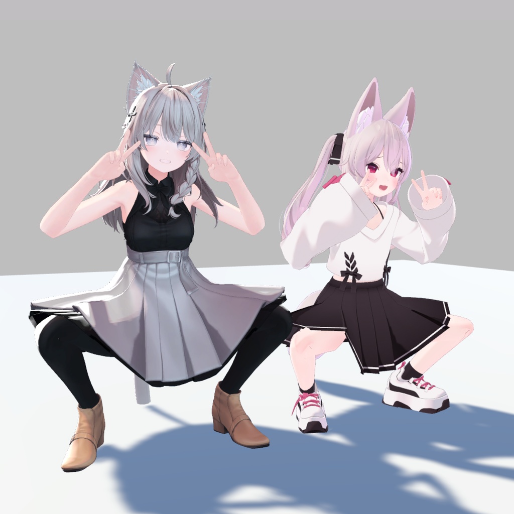 ガニ股ピース!アニメーション