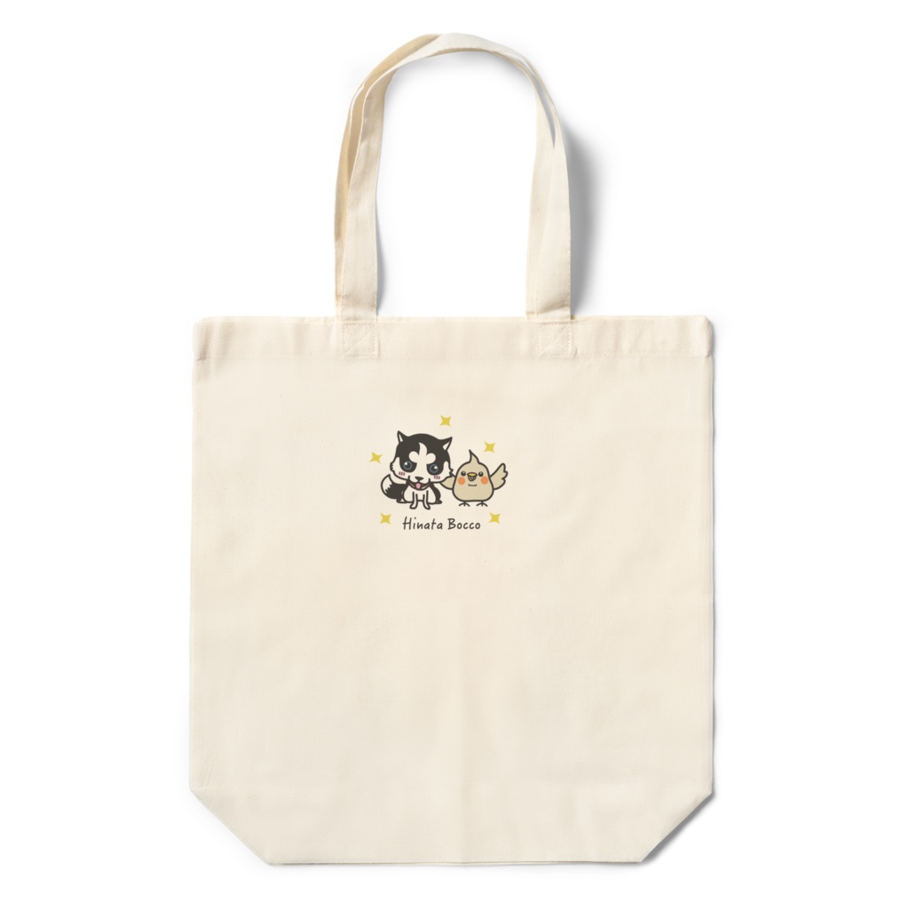 エコバッグ　犬と鳥の不思議なコンビ