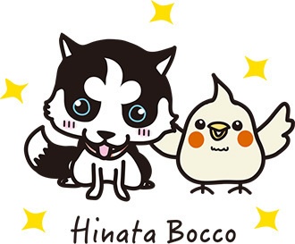 エコバッグ 犬と鳥の不思議なコンビ