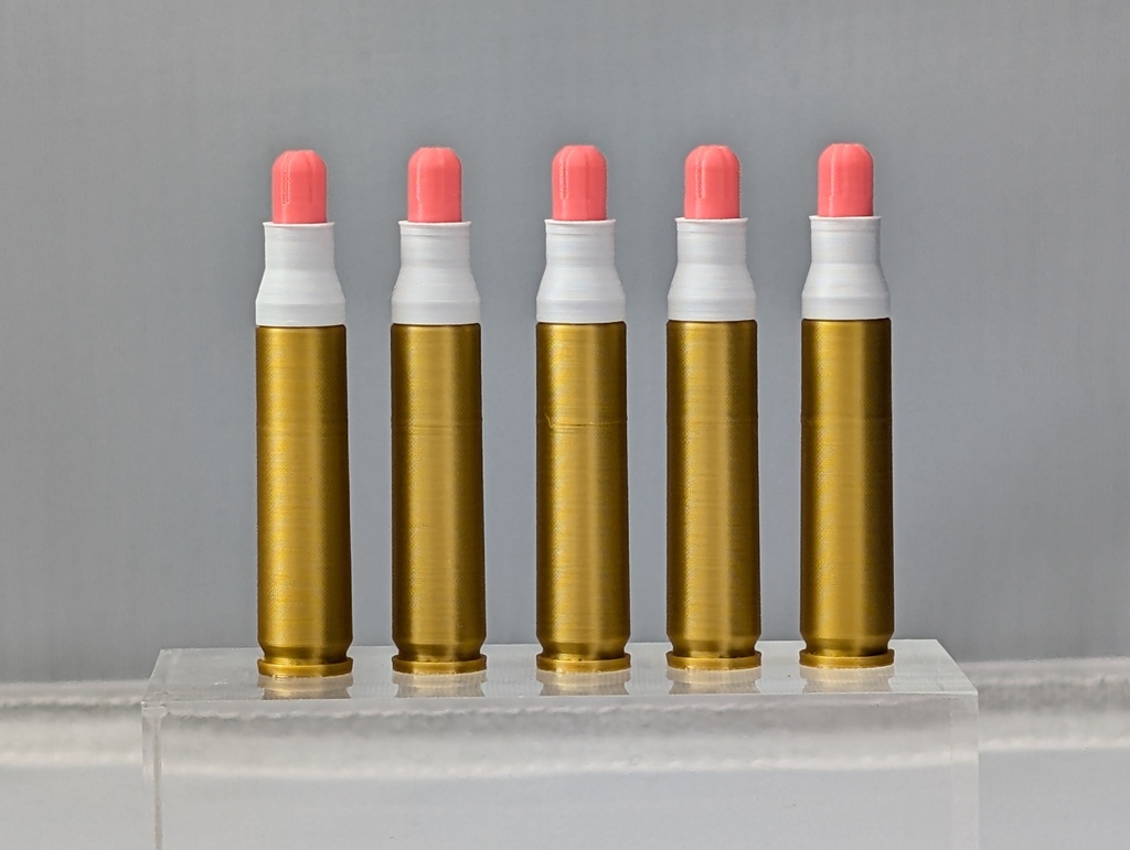 FX Simunition 5.56x45mm [Red]  3Dプリンタ製ダミーカートリッジ 5発セット