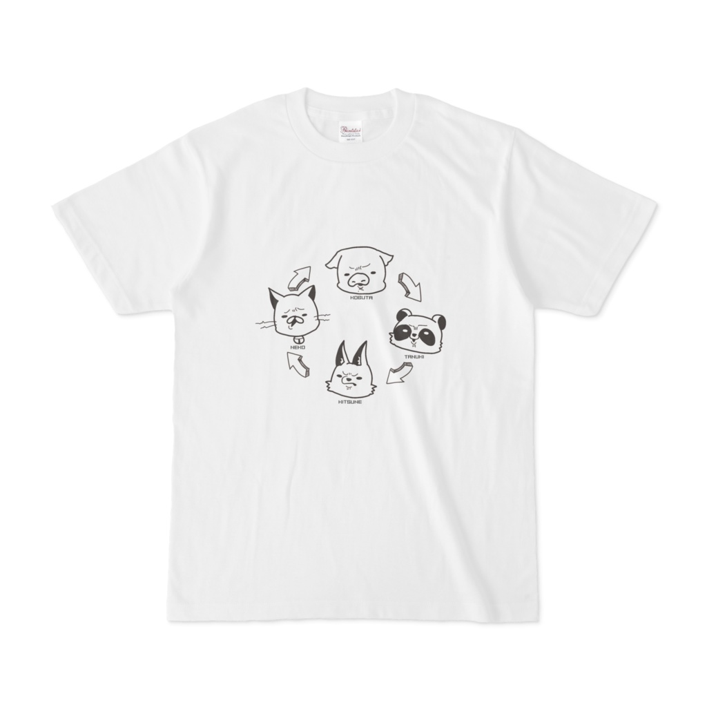 あにまるしりとり Tシャツ★ホワイト★