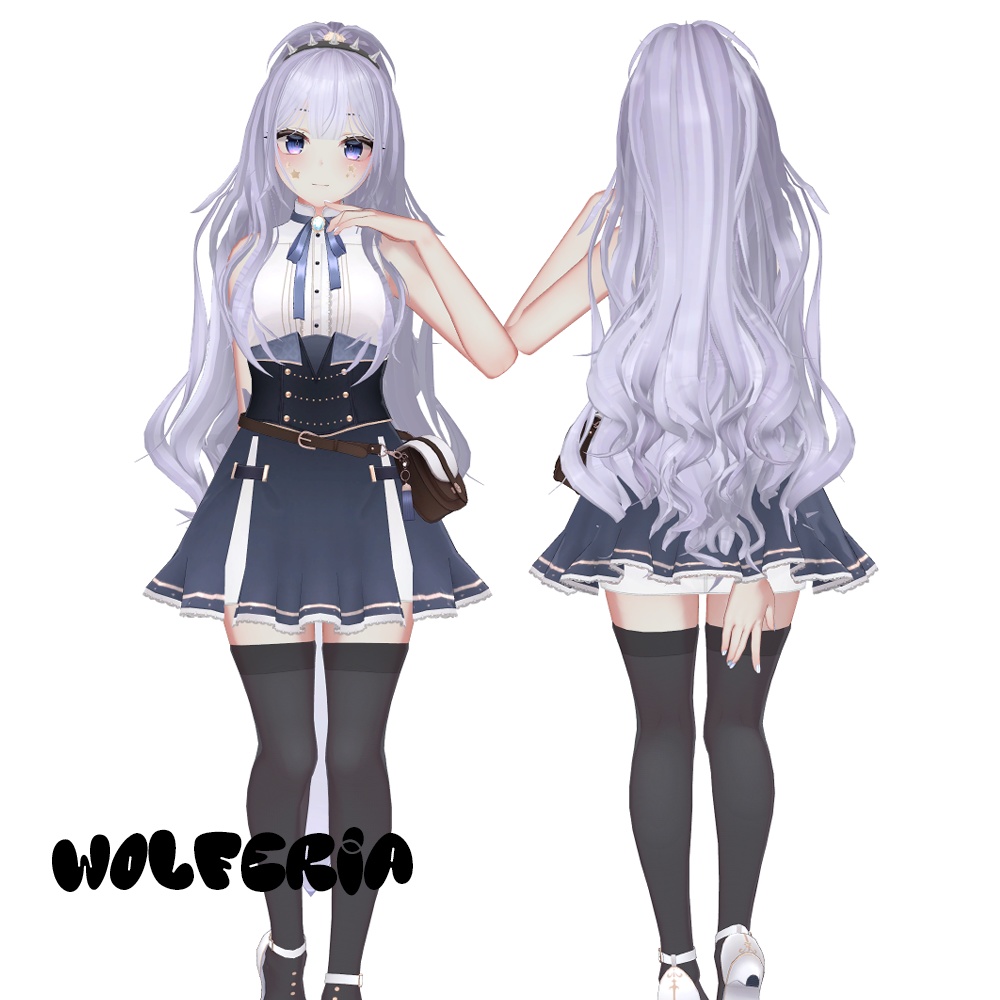 【3Dヘアモデル】スターハーフアップ  (Half Up Star)