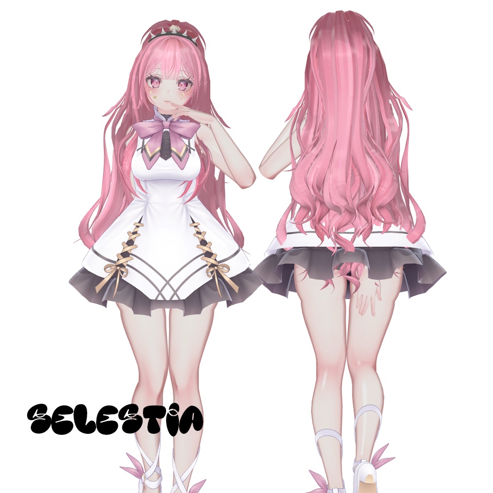 【3Dヘアモデル】スターハーフアップ  (Half Up Star)