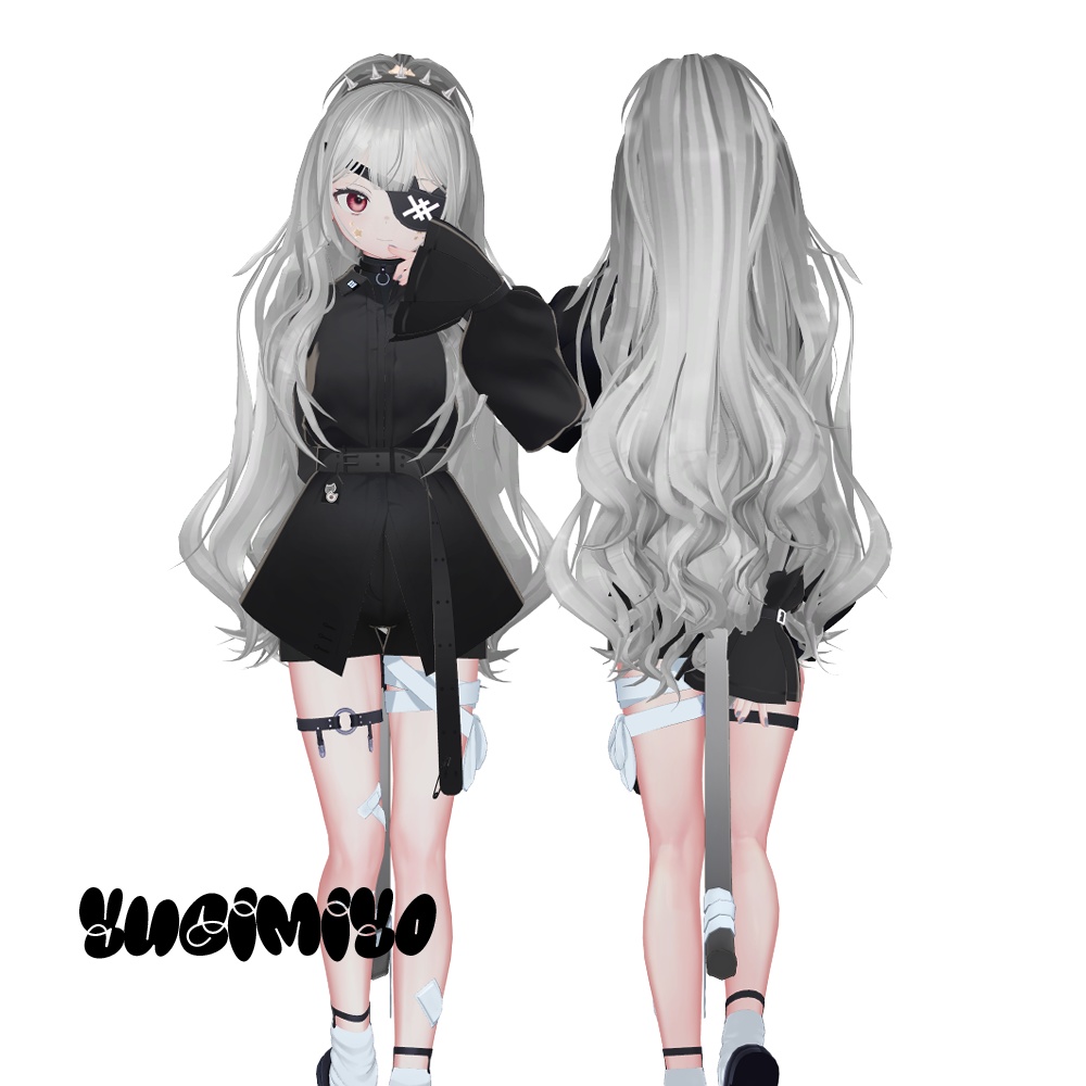 【3Dヘアモデル】スターハーフアップ  (Half Up Star)