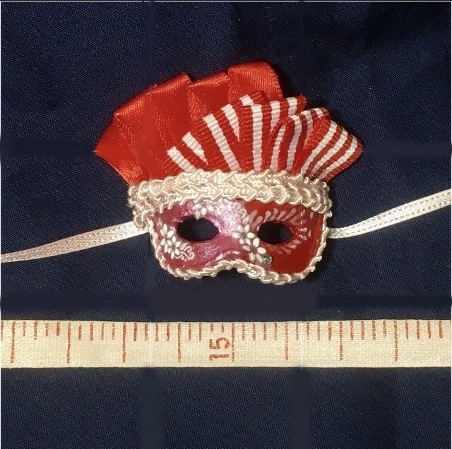 小さいドール用のヴェネツィアンマスク(紫)