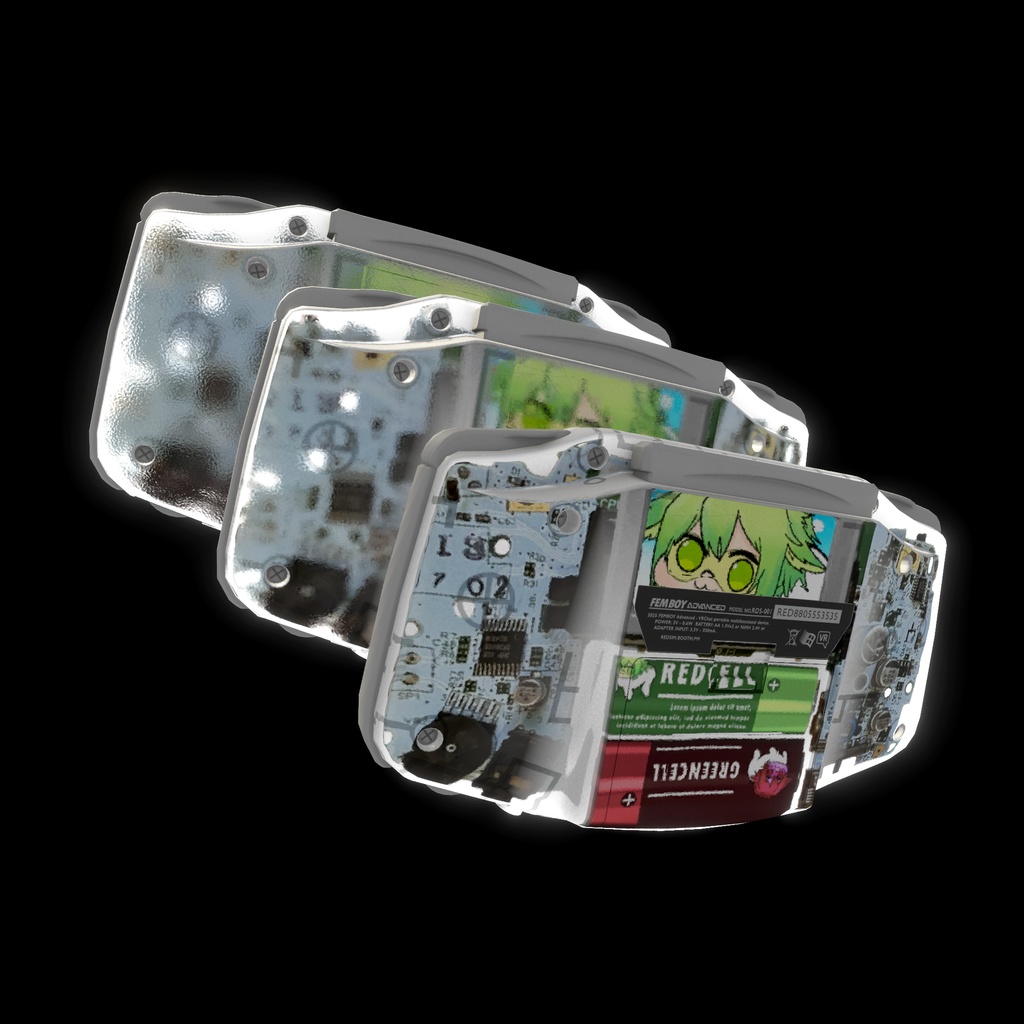 「FBA」– ゲームボーイアドバンス風のVRChat用アクセサリー