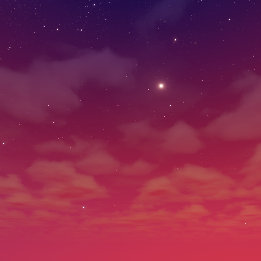 Beautiful Sky Shader - ボリューメトリック雲・昼夜サイクル・実世界星図 (Skybox)
