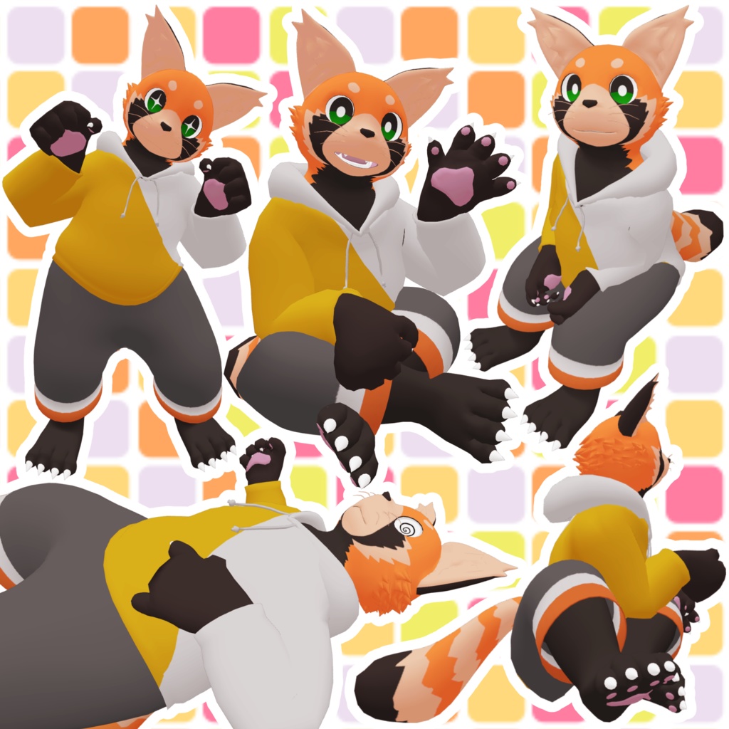 レッサーパンダ -レツ-【VRChat用3Dアバター】