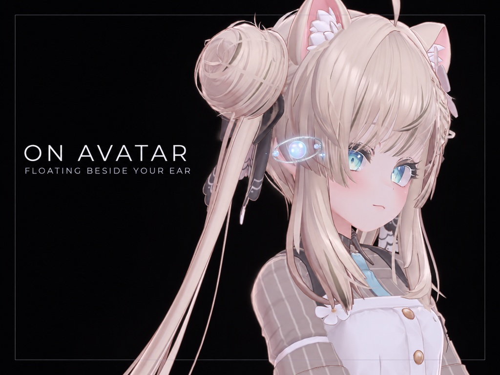 まわる惑星イヤリング MiluOrbit|White無料+4色セット【VRChat】