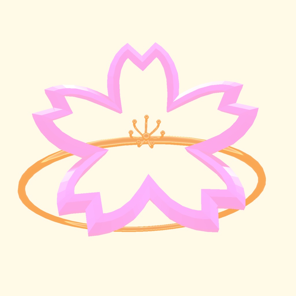 【3Dモデル】桜の指輪