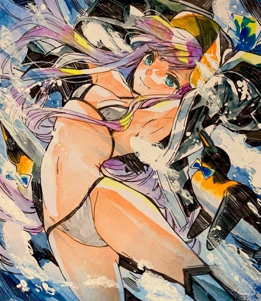 　8月受け　大色紙　水彩簡易リクエスト　