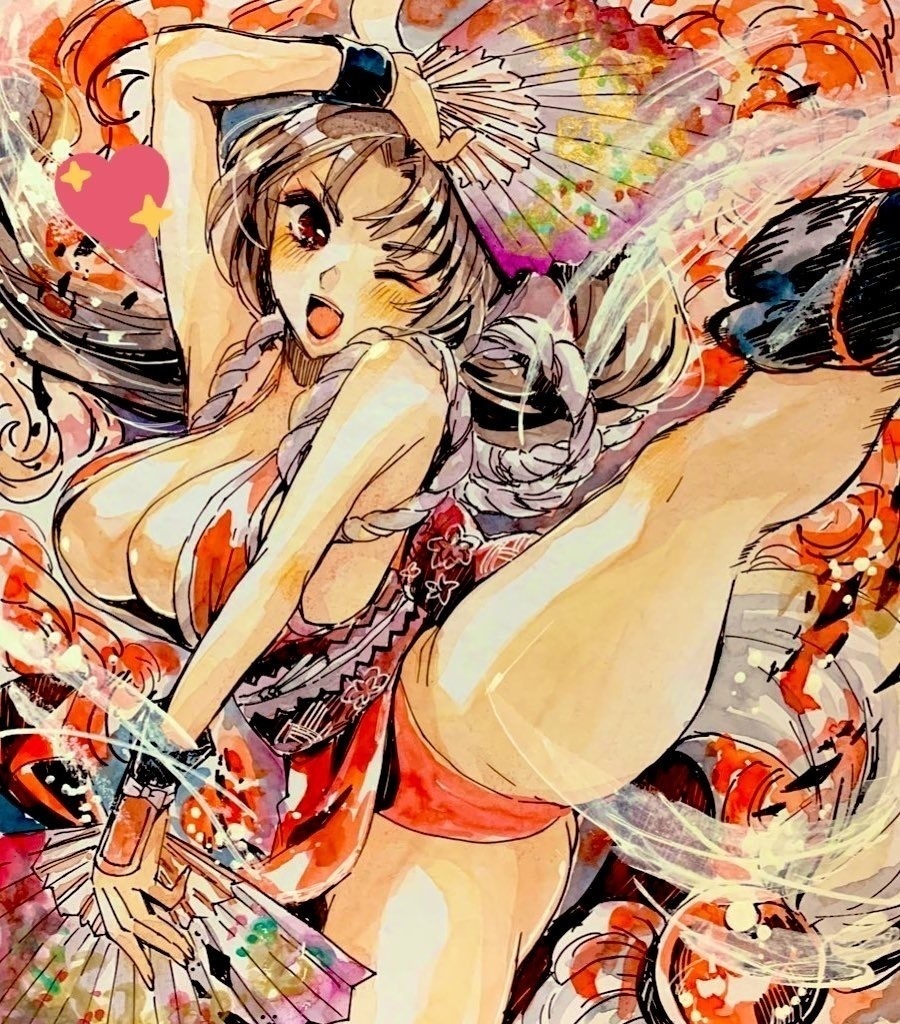 8月受け 大色紙 水彩簡易リクエスト