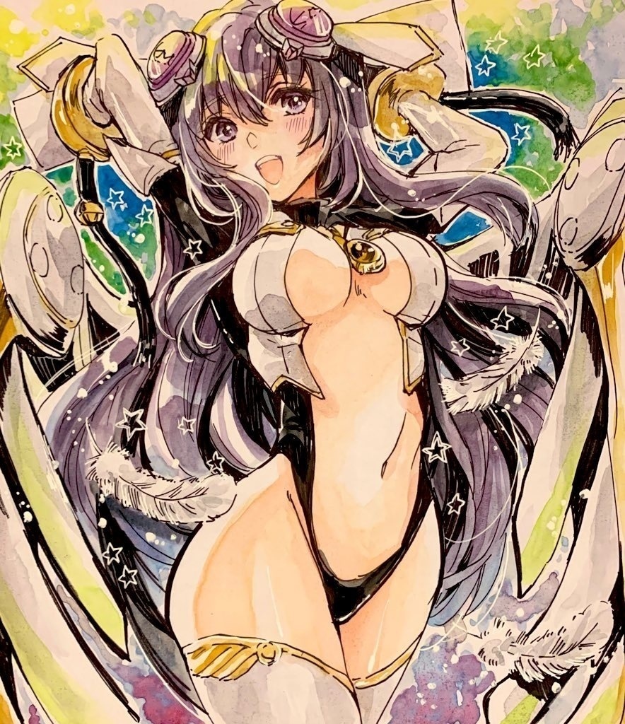 8月受け 大色紙 水彩簡易リクエスト