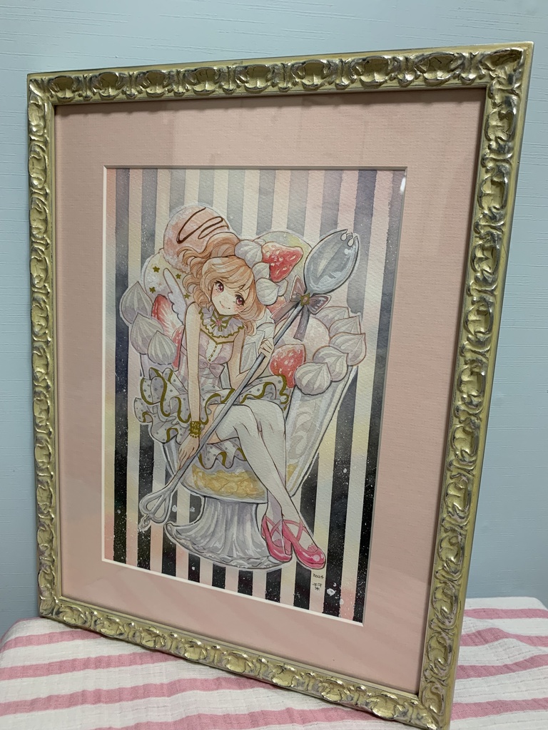 生クリームパフェ 額装原画