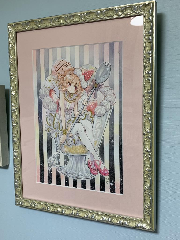 生クリームパフェ 額装原画