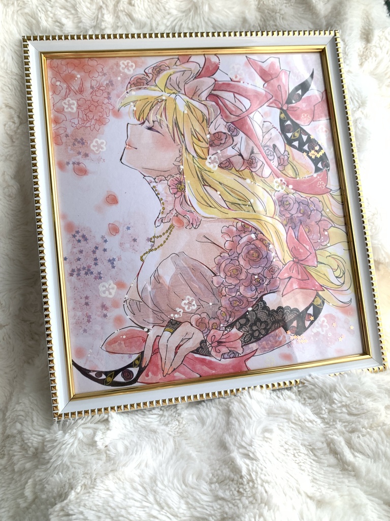 額装色紙原画 春爛漫 八雲紫