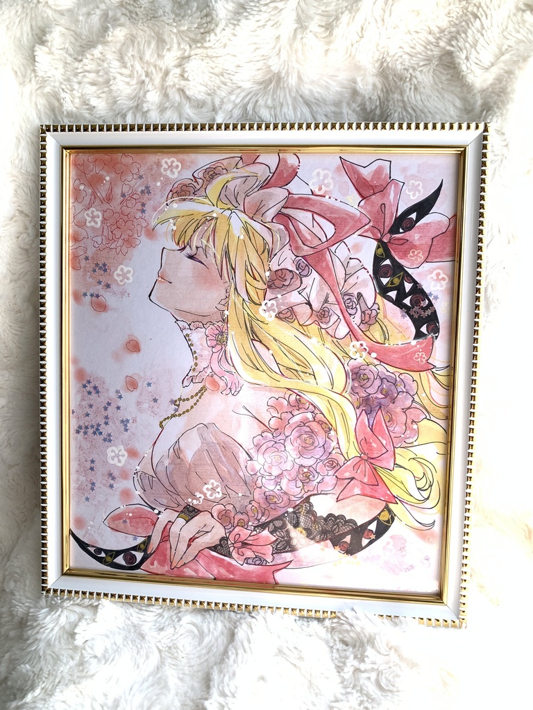 額装色紙原画 春爛漫 八雲紫