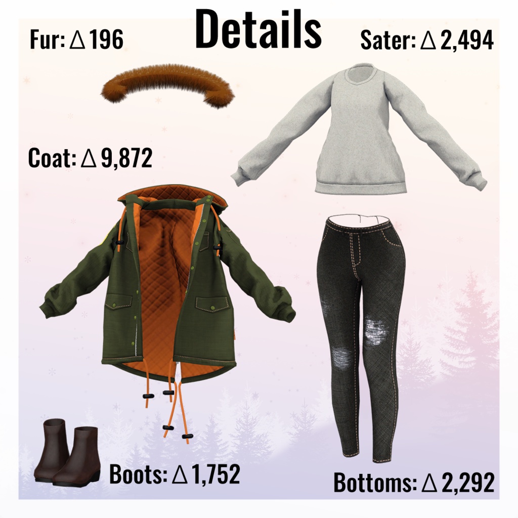 【4アバター+α対応】Cold Casual