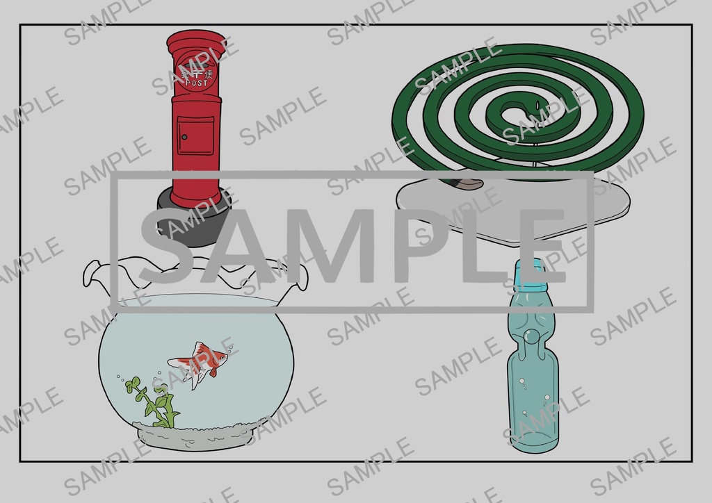 商用利用OK|A4サイズ塗り絵線画「レトロ家具 イラスト」