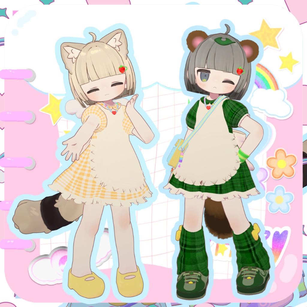 【キプフェル対応】平成ちっくな女児服【まめふれんずセミ対応】