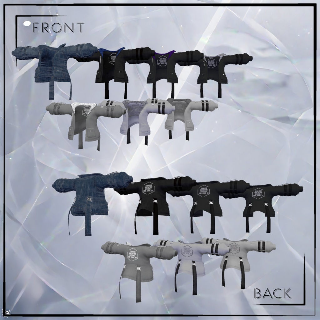 【5アバター対応】SECTOR.08 Wear【カラー:7パターン】