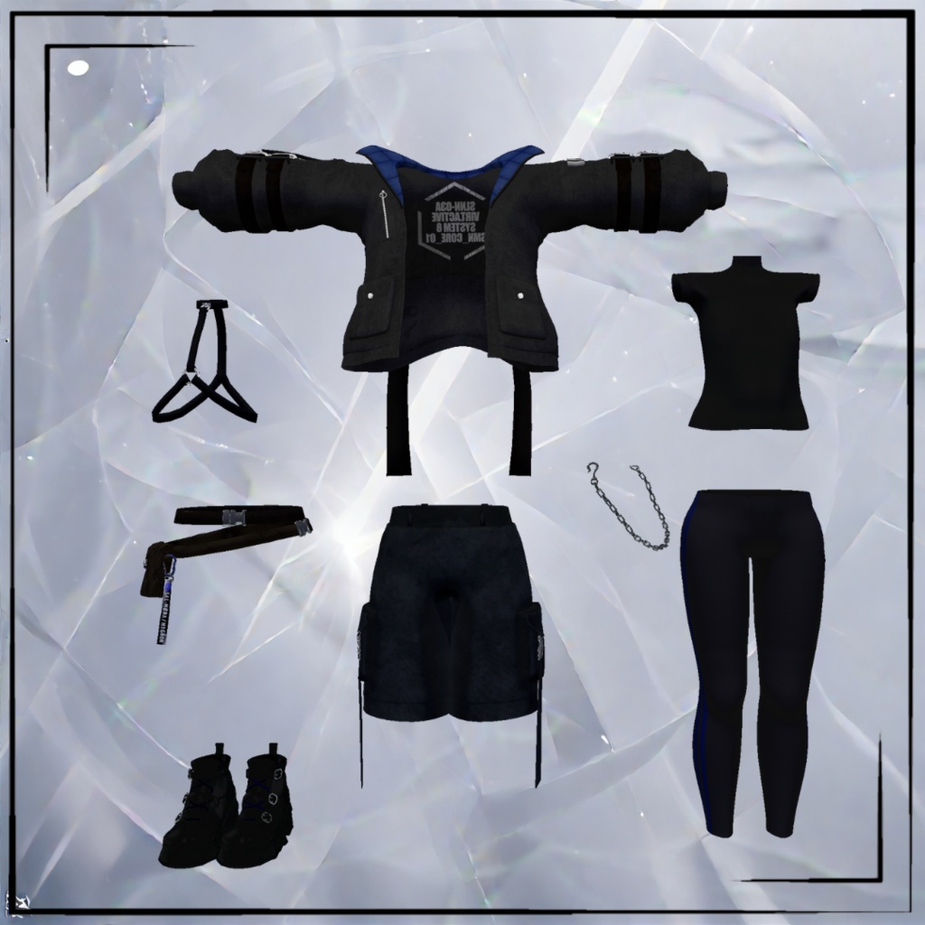 【5アバター対応】SECTOR.08 Wear【カラー:7パターン】