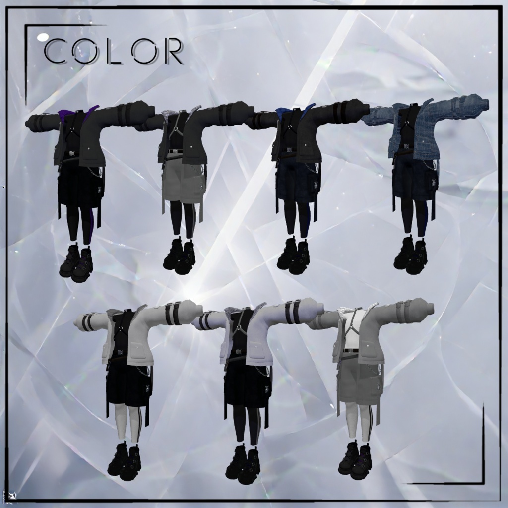 【5アバター対応】SECTOR.08 Wear【カラー:7パターン】