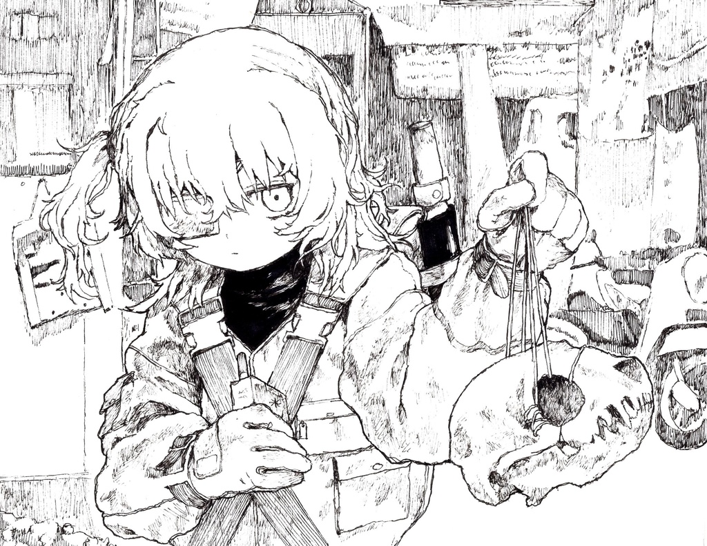 アナログ原画：「aoutoassassino」