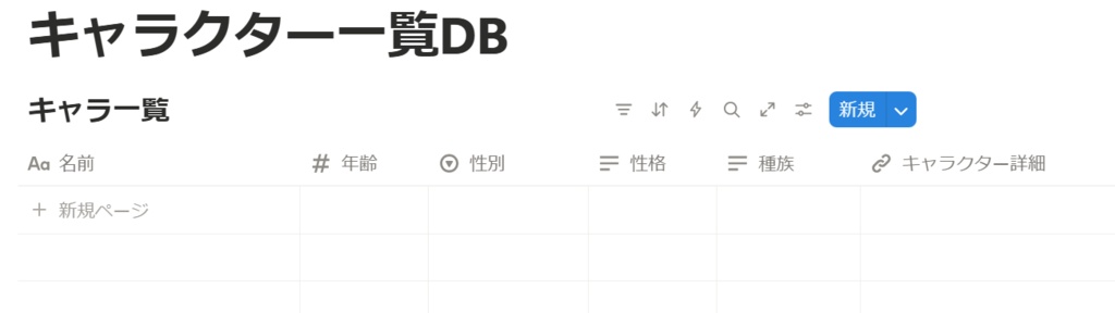 自作キャラクター管理ツール