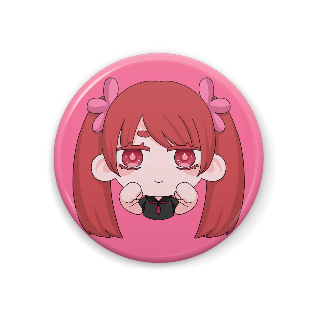 ツインテールガール缶バッジ