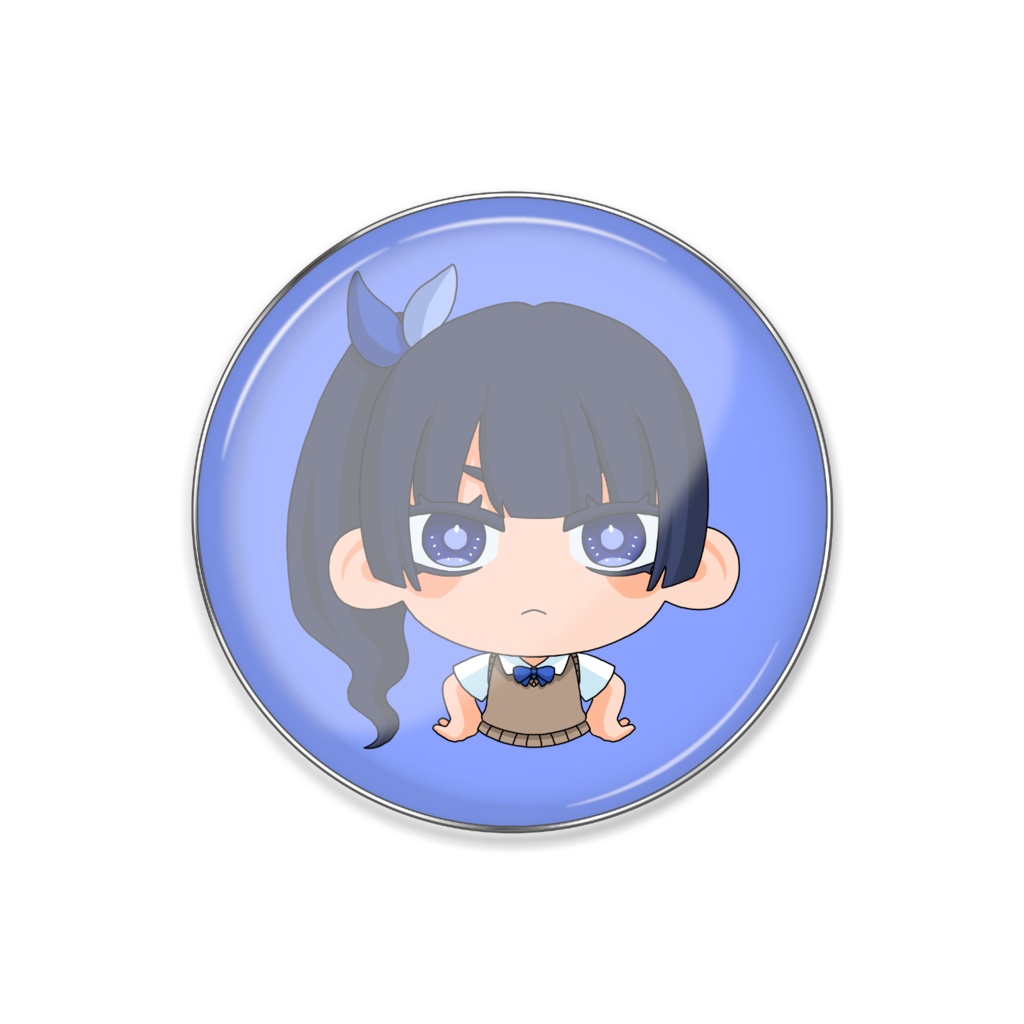 サイドテールガールピンバッジ