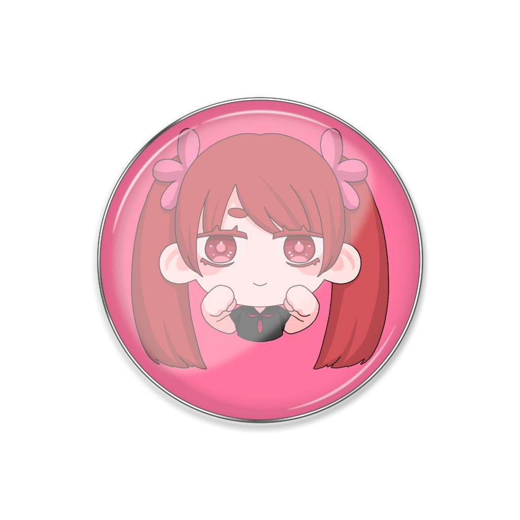 ツインテールガールピンバッジ